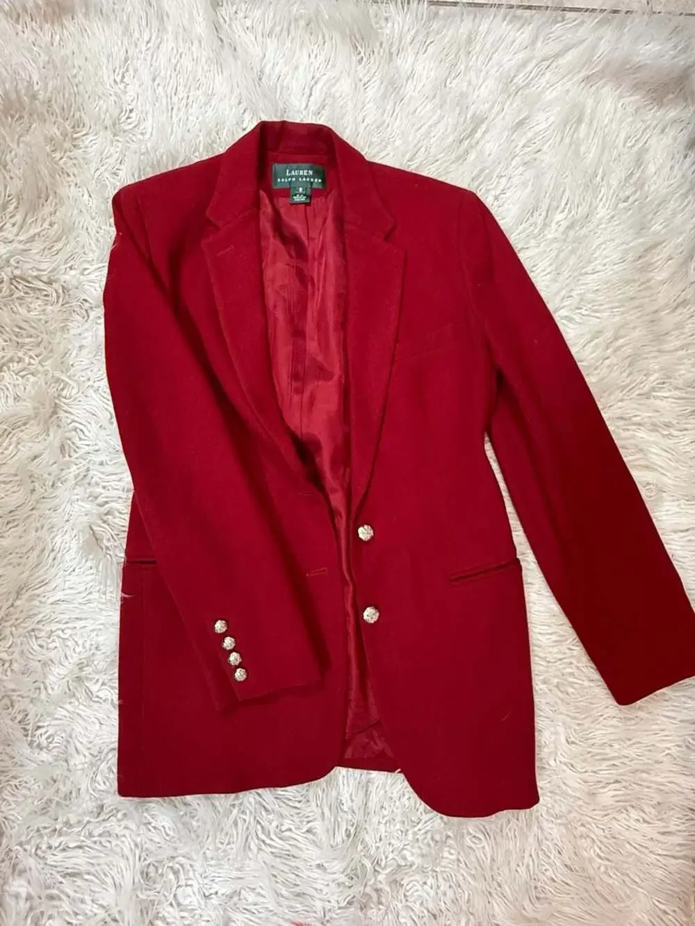 Ralph Lauren Size 6 Blazer Red